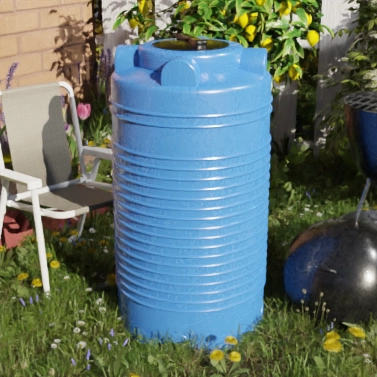 Ёмкость ЭВЛ 500 л. голубая с отводом, крышка 350мм 