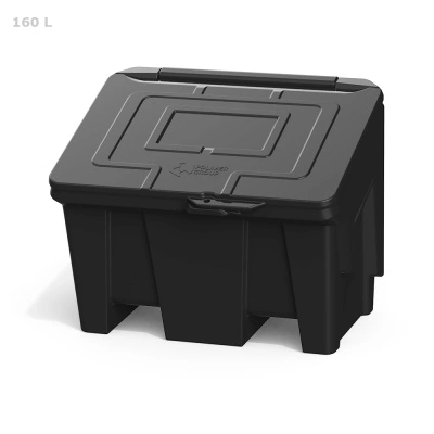 Ящик 160 л с крышкой серый