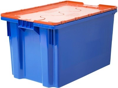Ящик с крышкой, Safe Pro, 600×400×365, синий, код:29603