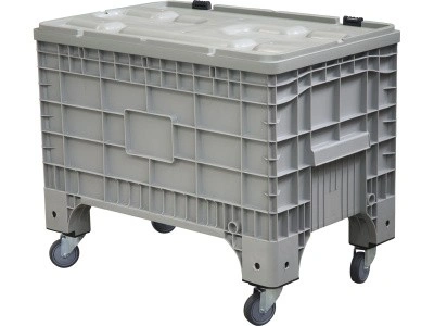 Big Box 1017х636х793 мм на колёсах с крышкой на петлях серый, арт. B-Box 1065 Mini серый WСH, код: 16577