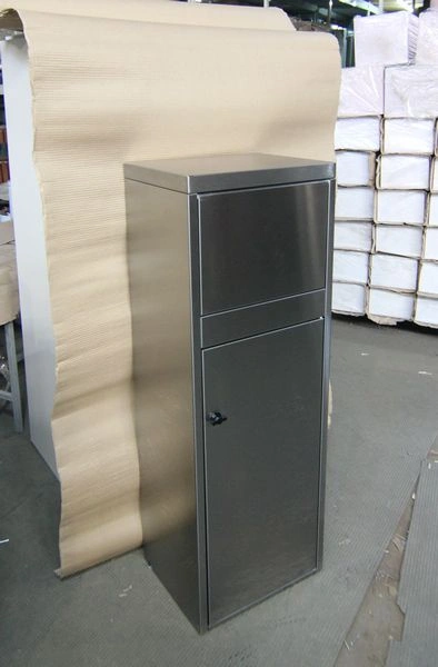 Урна DAF,  шлифованная, 440х350х1250 мм