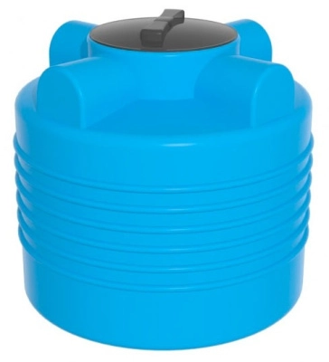 Ёмкость ЭВЛ 200 л. голубая с отводом, крышка 350мм 