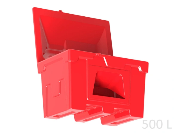 Ящик 500 литров с дозатором красный