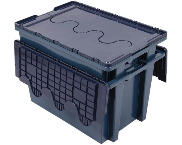 Ящик 600х400х365 с распашной несъёмной крышкой сплошной