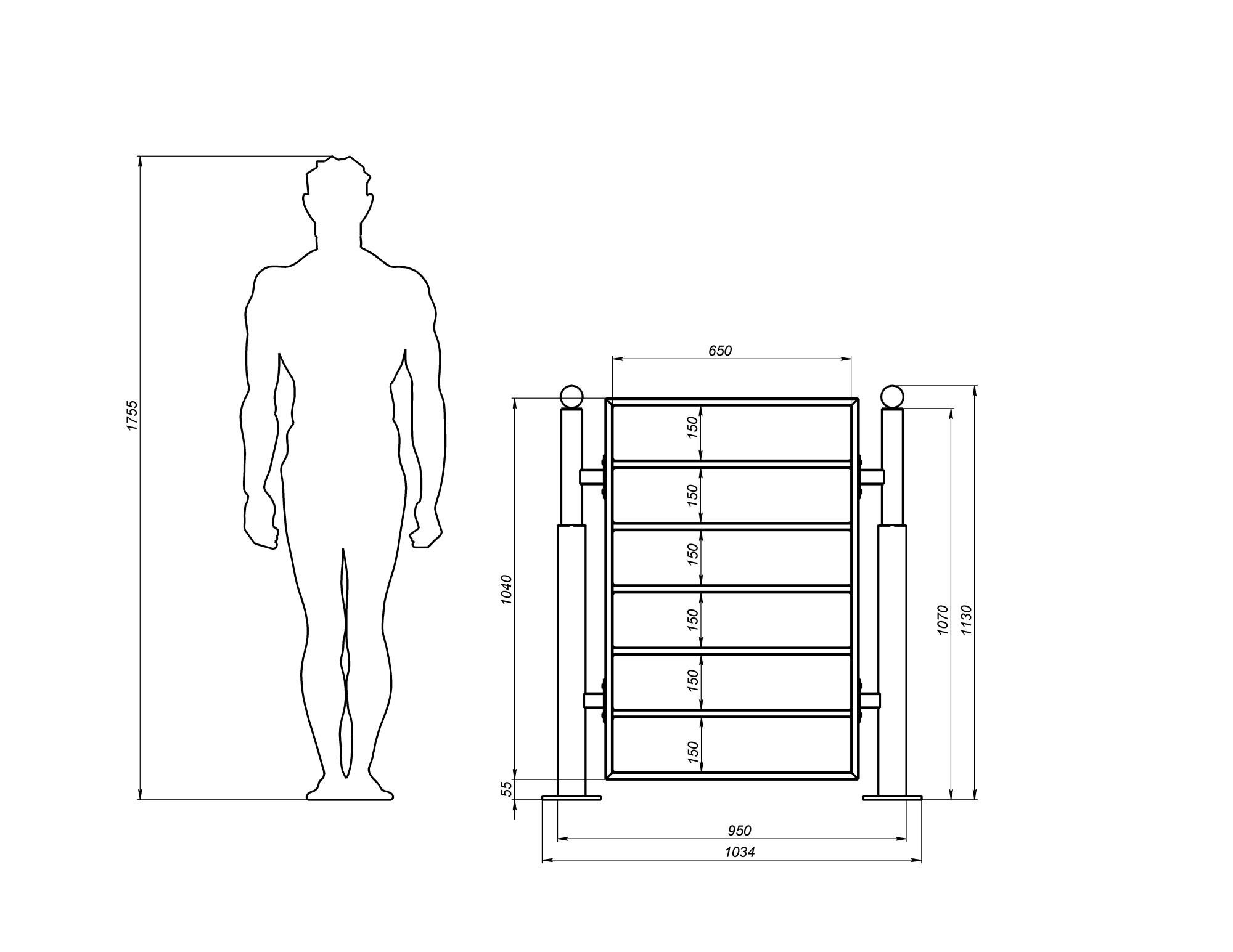 Указатель стальной низкий арт. 387