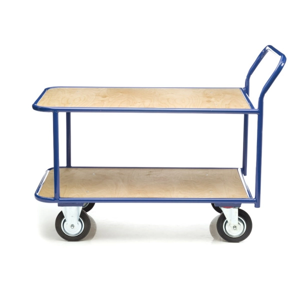 Тележка 2-х ярусная с фанерными платформами Стелла-техник КП-2-Ф-5-8-200-И, (500х800)