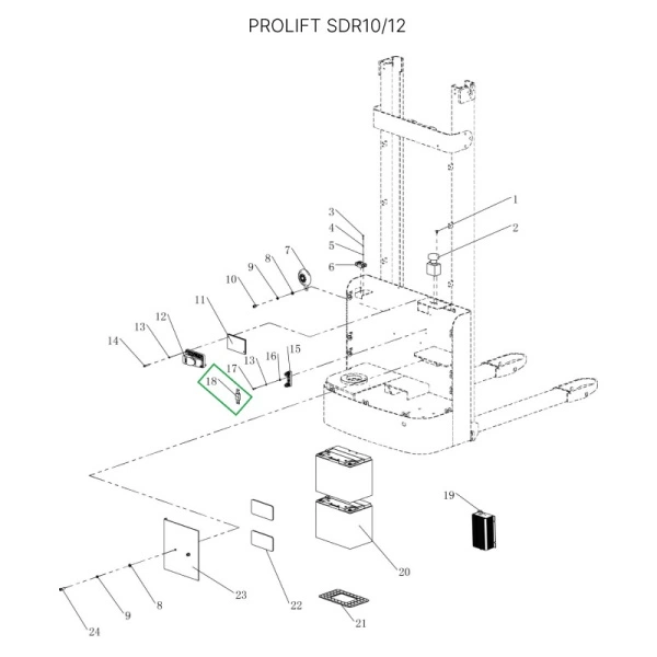 Предохранитель для штабелеров SDR1536/1545S/1645/1656/2036/2045, SDK