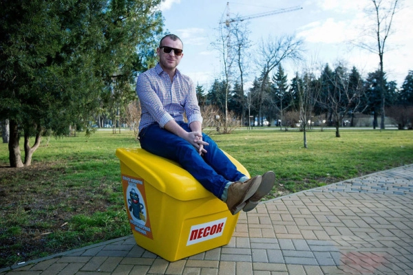 Ящик для песка Boxsand 0,25 м3 (250 литров) серый асфальт